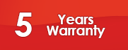 5 Year Warranty